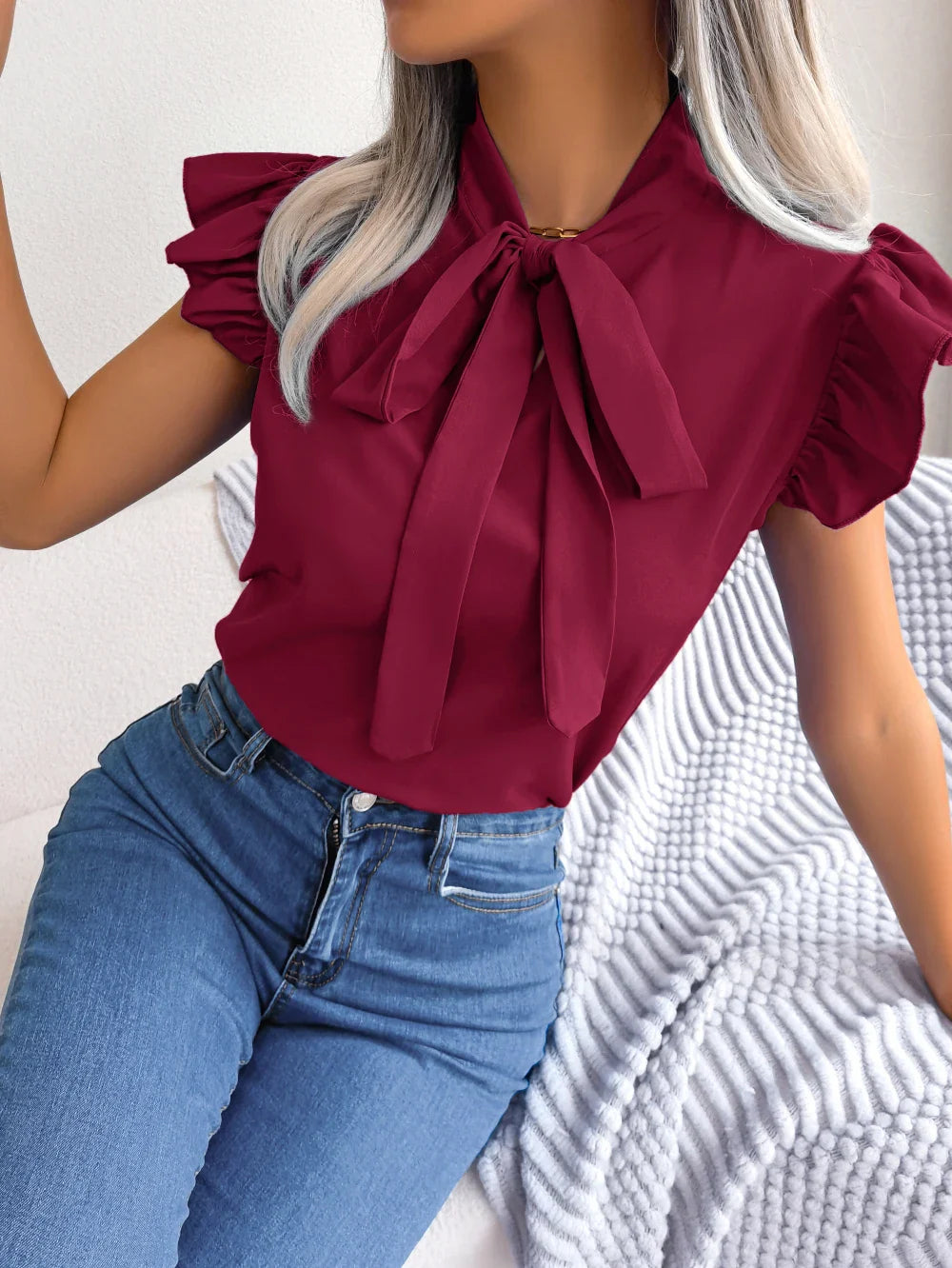 Blusa Feminina Manga Curta Beatrice Elegance